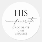 Son Mariage Préféré Faveur Editable Stickers Rond (Devant)