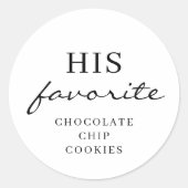 Son Mariage Préféré Faveur Editable Stickers Rond (Devant)