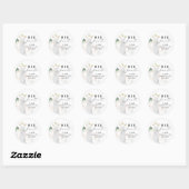 Son Mariage Préféré Faveur Editable Stickers Rond (Feuille)