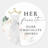 Son Mariage Préféré Faveur Editable Stickers Rond (Devant)