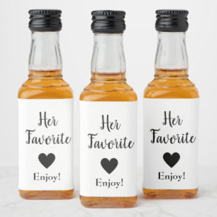 Son Mariage préféré Favor Liquor Étiquette bouteil