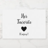 Son Mariage préféré Favor Liquor Étiquette bouteil (Étiquettes simples)