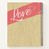 Son Mariage Vows Journal Keepsaké Livre rustique (Dos)