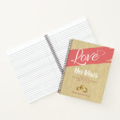 Son Mariage Vows Journal Keepsaké Livre rustique (Intérieur)