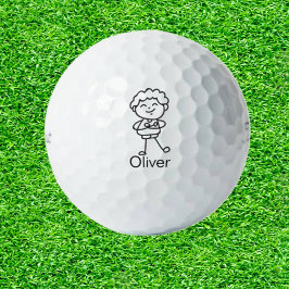 Son moderne doodle kunstwerk golfballen