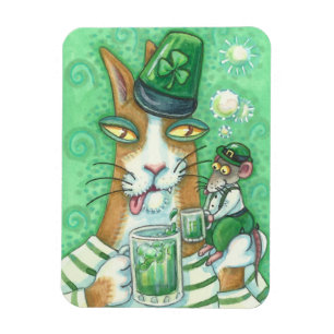 Son N'Fitz Chat Et Rat ST. PATRICK'S DAY MAGNET