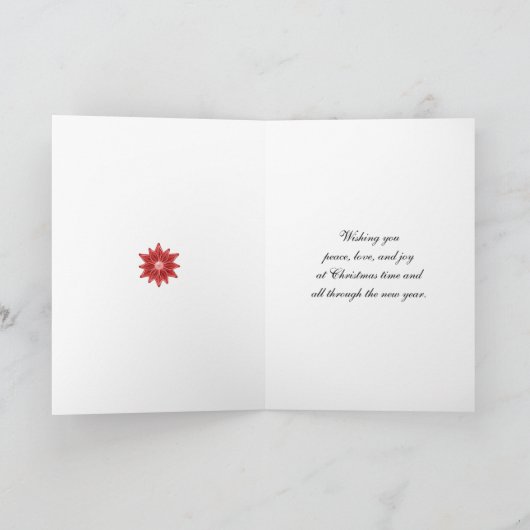 Son Noël Scrolls Fleurs Carte de vacances (Intérieur)