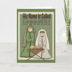 Son nom est carte de voeux de Noël d'Emmanuel