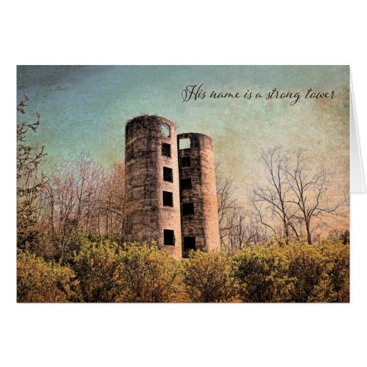 Son nom est une forte tour Parakaleo carte de note (Devant Horizontal)