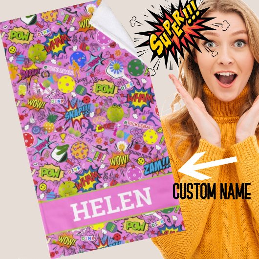 Son nom 😍 mélangé à la balle rose