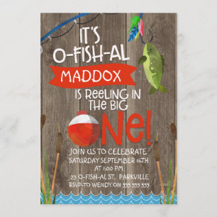 Son O-fish-al 1er Anniversaire Invitation Pour Gar