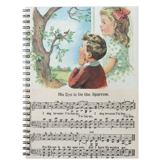 Son oeil est sur le carnet de moineau (Devant)