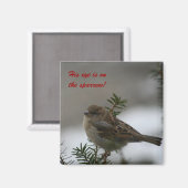 Son oeil est sur le moineau ! Magnet (Recto/Verso)