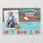 Son Ofish-al ou pêche 1er anniversaire Invitation<br><div class="desc">C'est l'invitation à la photo d'anniversaire de o-fish-al qui est peut-être ce que vous recherchez pour votre petit garçon. C'est l'invitation de o-fish-al 1er anniversaire est une jolie façon de invitation les invités de votre petit garçon à sa fête. On y trouve du poisson rouge, du barbier de pêche, du...</div>