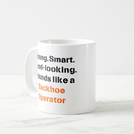 son opérateur backhoe Mug (Devant gauche)