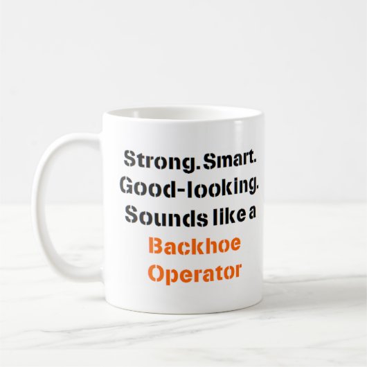 son opérateur backhoe Mug (Gauche)