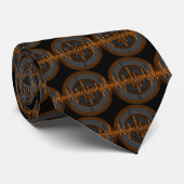 Son orange cravate foncée carrelée noir (Roulé)
