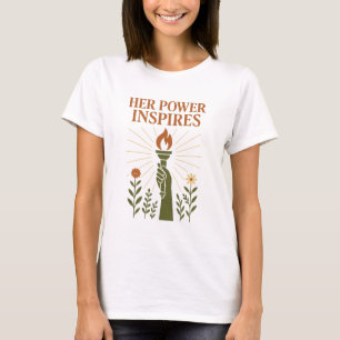 Son pouvoir inspire le T-Shirt rétro d'égalité fém