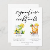 Son Rhum Signature Cocktails Menu Mariage (Devant / Derrière)