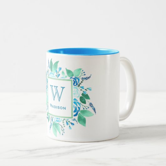 Son Rose préféré Monogramme Mug (Devant droit)