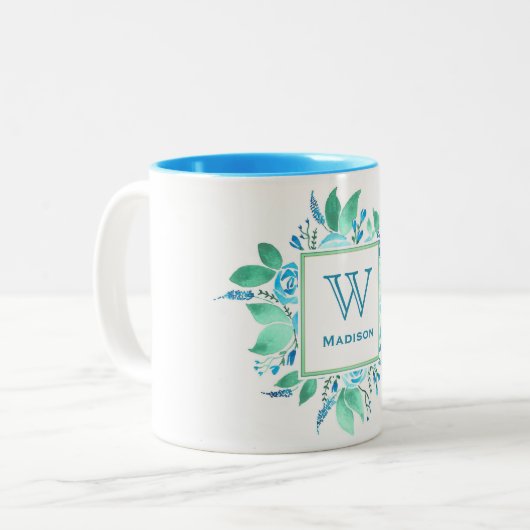 Son Rose préféré Monogramme Mug (Devant gauche)