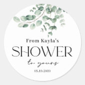 Son Sticker de Baby shower à savon nuptiale de dou (Devant)