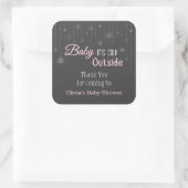 Son Sticker de Baby shower de Snowflakes à froid (Sac)