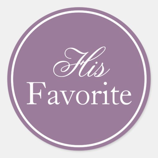 Son Sticker Mariage favori Lilac Lavender Purple (Devant)