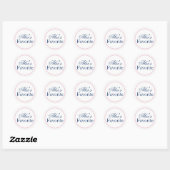 Son Sticker Mariage Favori Mariée Rose/Marine (Feuille)