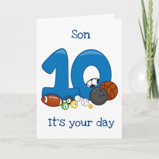***SON*** SUR SA "10e" CARTE D'ANNIVERSAIRE (Devant)