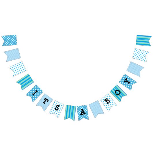 Son un garçon, bannière bleue de drapeau de baby (Tout)