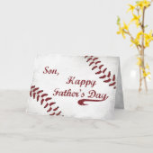 Son Vaderdag Groot Grunge Honkbal, Sport Kaart (Gele Bloem)