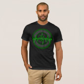 Son Vert foncé Rond T-shirt noir (Devant entier)