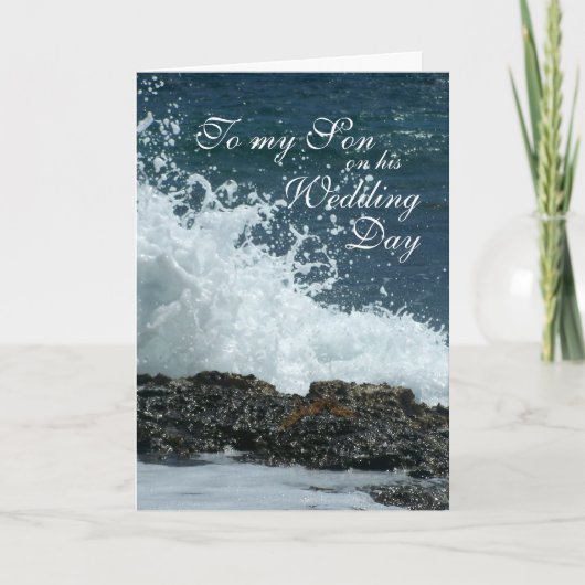 Son Wedding Day Kaart (Voorkant)