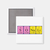 Sonali periodieke tabel naam magnet magneet (Voorkant / Achterkant)