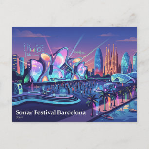 Sonar Festival Barcelona Spanje Briefkaart