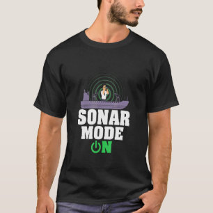 sonarmodus op mariene biologie wetenschapper t-shirt