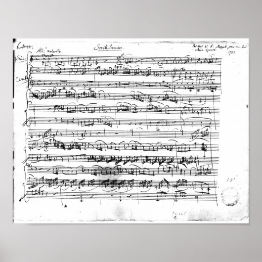 Sonate Premiere voor viool en harpsichord Poster (Voorkant)