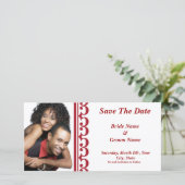 Sonate Rood/Wit Bewaar de datum Save The Date (Staand voorkant)
