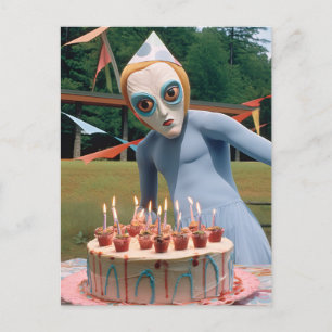 Sonde de fête, bizarre et drôle carte postale