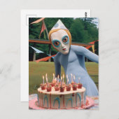 Sonde de fête, bizarre et drôle carte postale (Devant / Derrière)