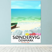 Søndervig Denmark strandreisposter Canvas Afdruk (Insitu (Houten vloer))