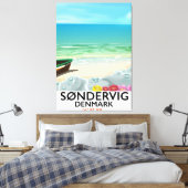 Søndervig Denmark strandreisposter Canvas Afdruk (Insitu (Slaapkamer))