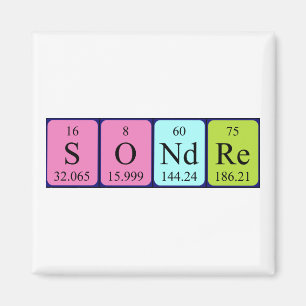 Sondre periodieke table name magnet magneet