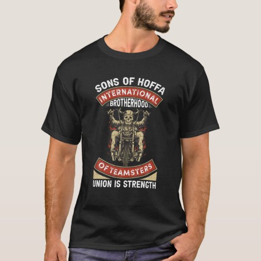 Sonen van hoffa Sterke motorfiets T-shirt (Voorkant)