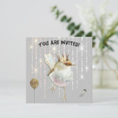 Song Bird Birthday Invite Kaart (Staand voorkant)