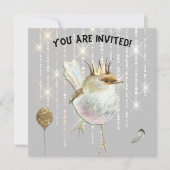 Song Bird Birthday Invite Kaart (Voorkant)