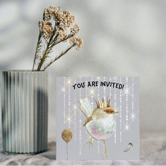 Song Bird Birthday Invite Kaart