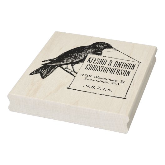  Song Bird Holding Sign Stempel (Stempel)