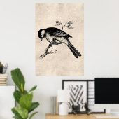  Song Bird Illustration - Birds 1800 Poster (Thuiskantoor)